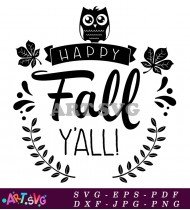 Happy Fall Y'all Sign SVG