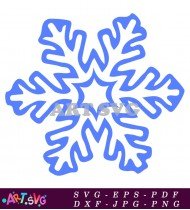 Blue Snowflake for Frozen Themed Crafts SVG