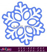 Cute Blue Snowflake for Frozen Decorations SVG