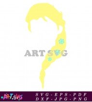 Blonde Character with Yellow Tail in Frozen SVG