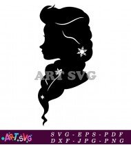 Elsa Frozen Silhouette Clip Art Free Vector SVG