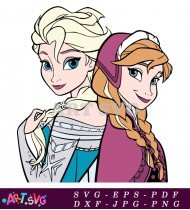 Frozen Disney Clipart Anna And Elsa SVG