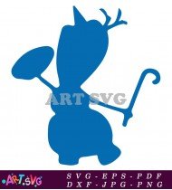 Frozen Olaf Silhouette Clipart Black And White SVG