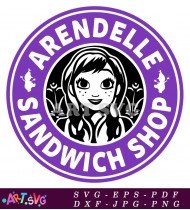 Frozen Arendelle Sandwich Shop Logo Design SVG