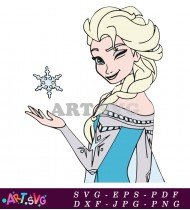 Disney's Frozen Elsa Cartoon Character Illustration SVG