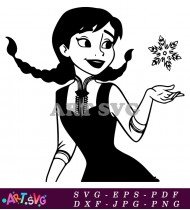 Princess Anna Frozen Character Coloring Sheet SVG