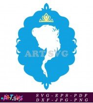 Blue Cloud With A Yellow Crown Clipart SVG