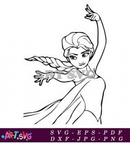 Frozen Coloring Pages Elsa Printable For Kids SVG 1