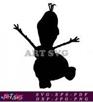 Silhouette Frozen Cartoon Characters Clipart SVG