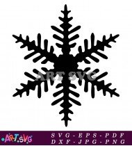 Black And White Snowflake Clip Art SVG