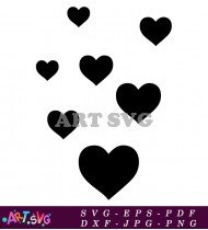 Black Heart Valentine's Day Love SVG 1