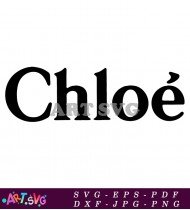 Chloe Black Signature Fashion Brand Logo SVG