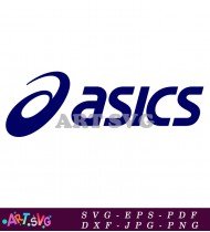 Blue Asics Logo Icon Graphic Vector SVG