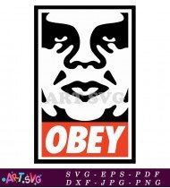 Obey Logo Red Black White Design Illustration SVG