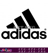 Adidas Logo Black White Sports Brand Vector SVG