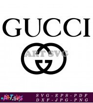 Gucci Logo Black Minimalist Classic Design SVG