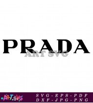 Prada Luxury Brand Name Logo Simple Bold SVG