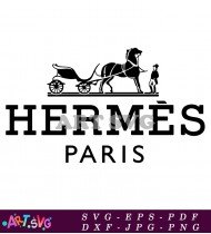 Hermes Paris Horse Drawn Carriage Logo SVG