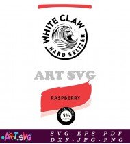 White Claw Raspberry Flavored Hard Seltzer SVG