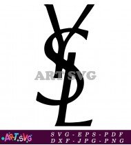 Ysl Yves Saint Laurent Logo Design SVG