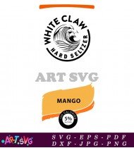 White Claw Mango Hard Seltzer Can SVG