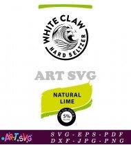 White Claw Hard Seltzer Lime Flavor Can SVG 1