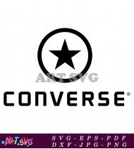 Converse All Star Black and White Logo SVG