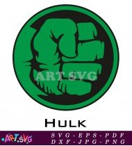 Green Hulk Fist Graphic Design Illustration SVG