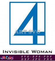 Invisible Woman Marvel Superhero Design SVG