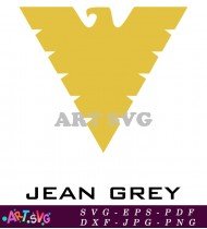 Jean Grey Comic Book Superhero Symbol SVG