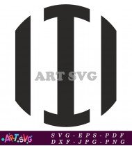 Monogram Letter I Circle Graphic Design SVG