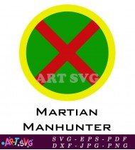 Martian Manhunter Printable Christmas Design SVG