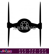 Star Wars Tie Interceptor Starship Silhouette SVG