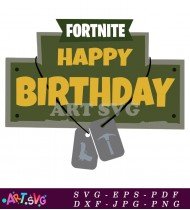 Fortnite Happy Birthday Game Free Vector Image Free SVG 1