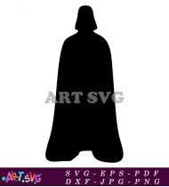 Darth Vader Silhouette Vector Clipart Image SVG