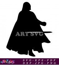 Darth Vader Vector Silhouette Clipart Image SVG