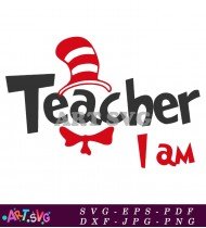 Teacher I Am Cat Hat Design SVG 2