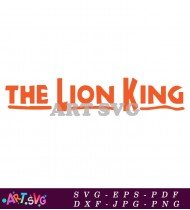 The Lion King Orange Font SVG