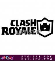 Clash Royale Black And White SVG