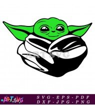 Yoda Baby The Mandalorian Green SVG