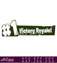 Fortnite Victory Royale Number One SVG 1