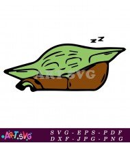 Baby Yoda Cartoon Character Illustration Design SVG 1