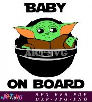 Baby Yoda Cartoon Character Illustration Design SVG 2