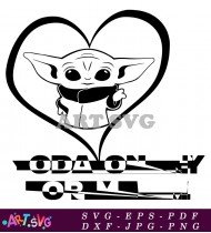 Baby Yoda Mandalorian Character Design SVG