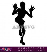 Fortnite Player Dancing Silhouette Video Game SVG