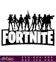 Fortnite Logo in a Black Style SVG