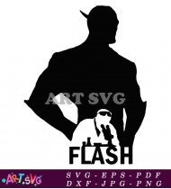 The Flash Superhero Logo Illustration Design SVG