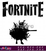 Fortnite Battle Royale Logo Silhouette Graphic SVG 1