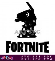 Fortnite Llama Gaming Silhouette Design SVG 1