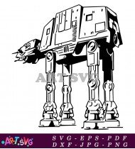 AT-AT Star Wars Vehicle Silhouette Design SVG 1